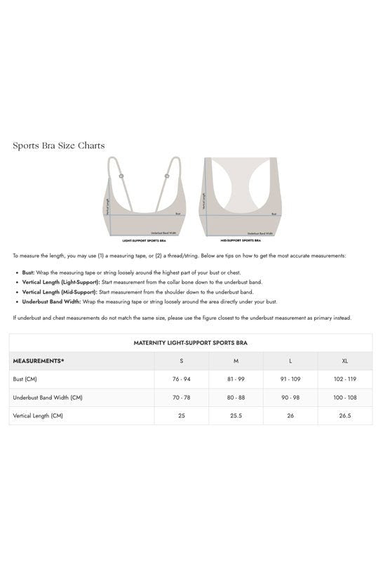 Maternity Light Support Sports Bra