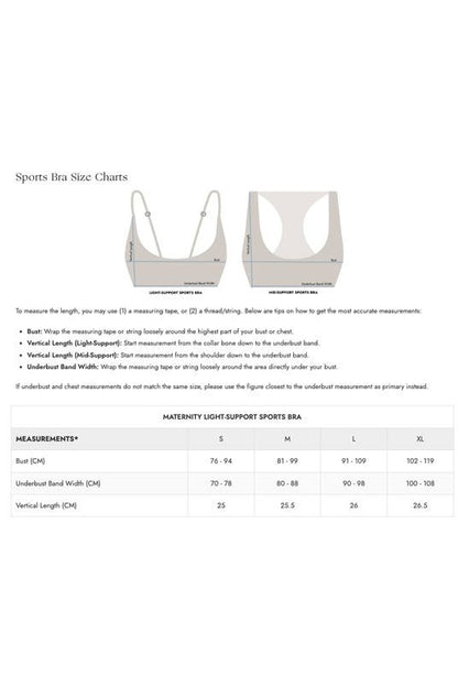 Maternity Light Support Sports Bra