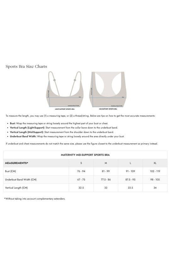 Maternity Mid Support Sports Bra